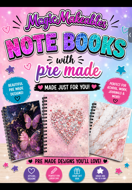 Pre made note books