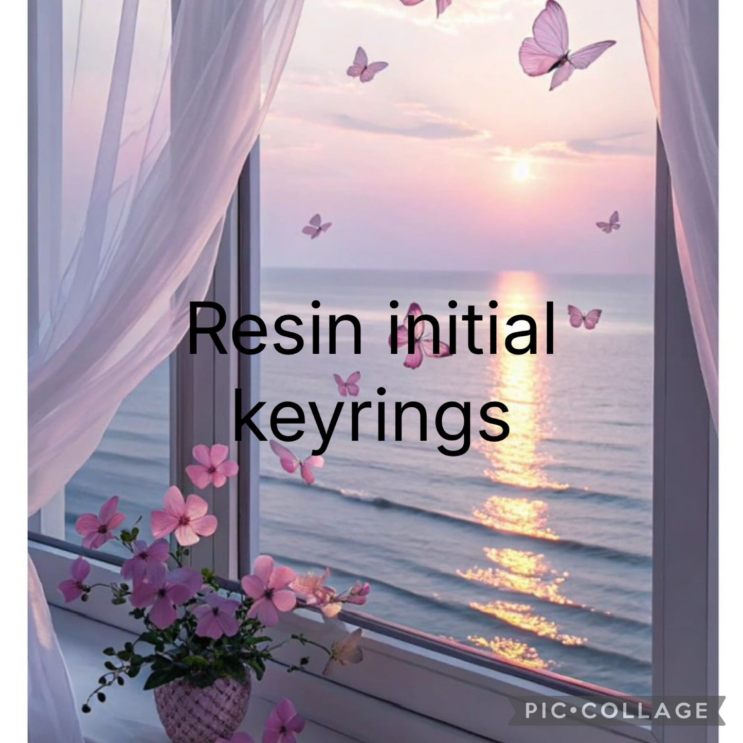 Resin initial keyrings