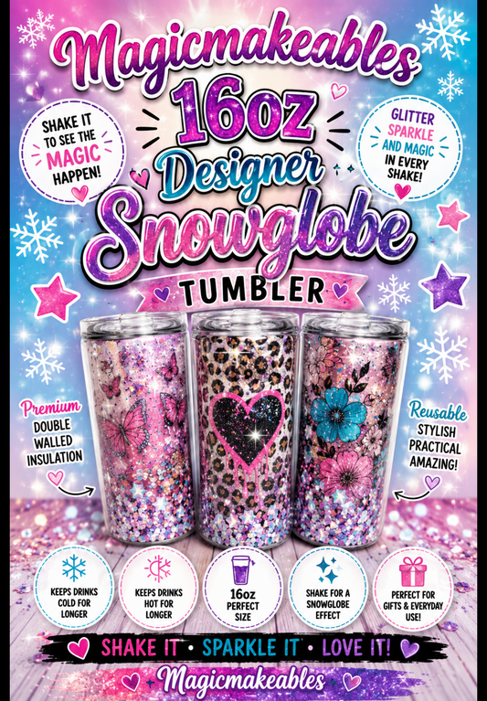 16oz designer Snowglobe