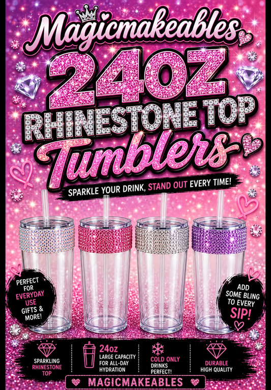 24oz rhinestone tumbler